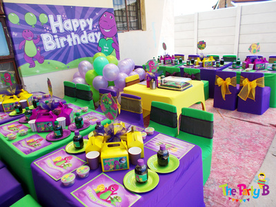 Barney themed party cape town - The Party B  Kids party 
